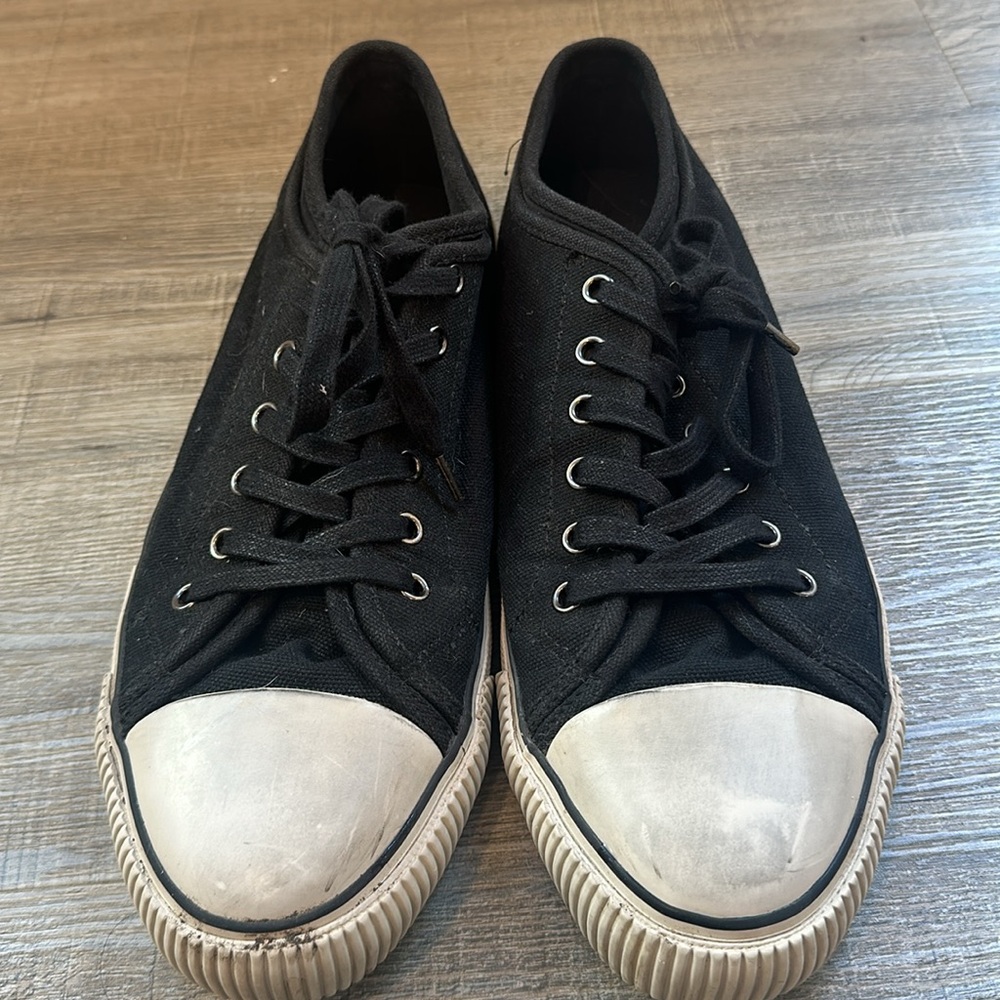 Allsaints Men’s Rigg low top canvas sneakers (size 11 or EU 44)